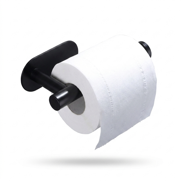 Adhesive Toilet Paper Holder No-Drill Wall Mount Stainless