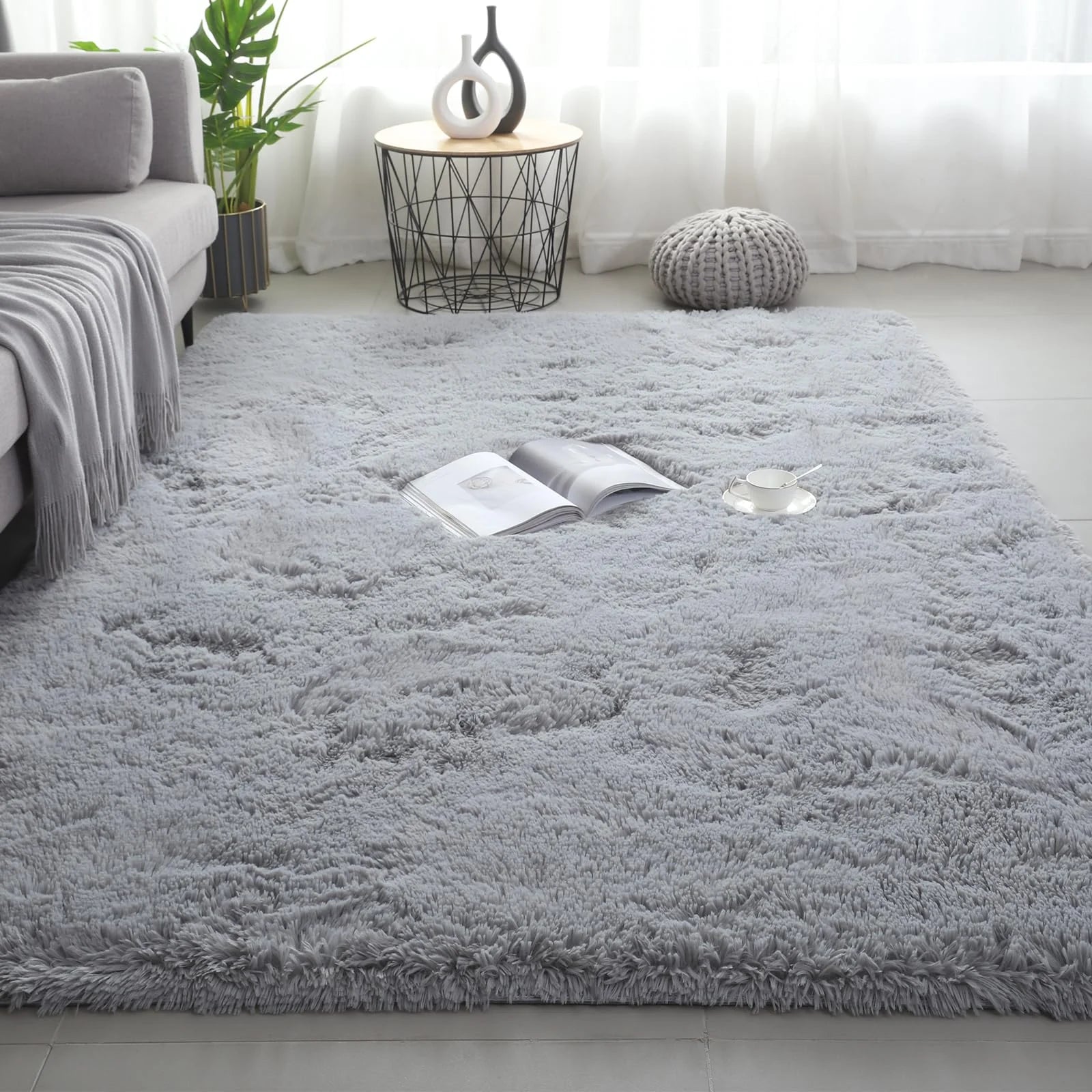 Ultra-Soft Puffy Rug, Bedroom & Living Room Indoor Floor Mat, Nursery Carpet, Children'S Girls' Room Home Decor