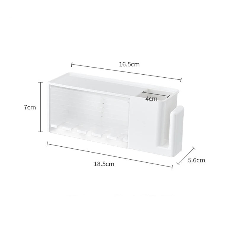 Suction Cup Toothbrush Holder Wall Shelf for Bathroom