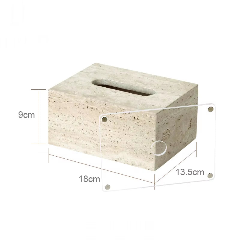Travertine Bathroom Set Luxury Soap Dish Soap Dispenser Tissue Box Vanity Tray Bathroom Accessories Set