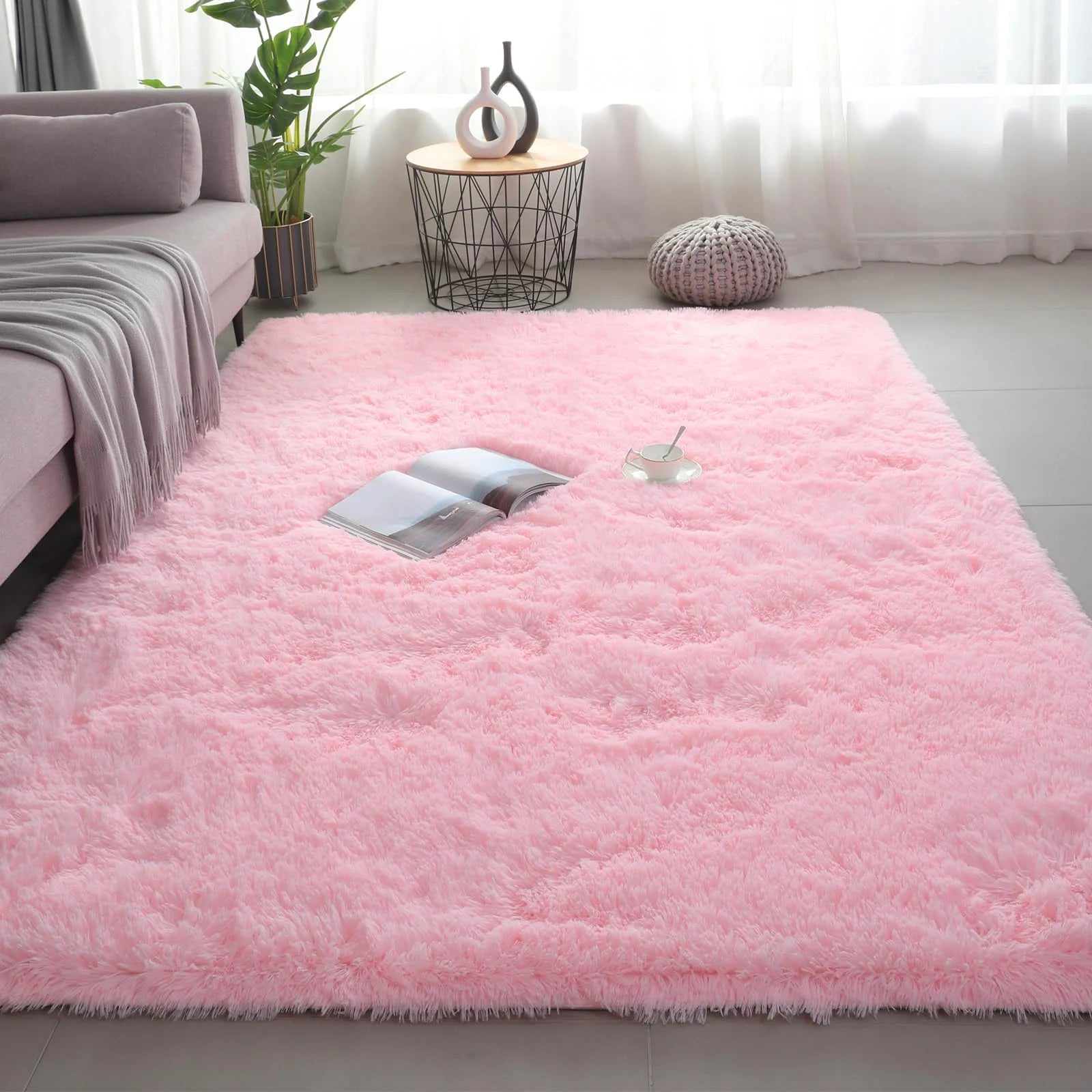 Ultra-Soft Puffy Rug, Bedroom & Living Room Indoor Floor Mat, Nursery Carpet, Children'S Girls' Room Home Decor