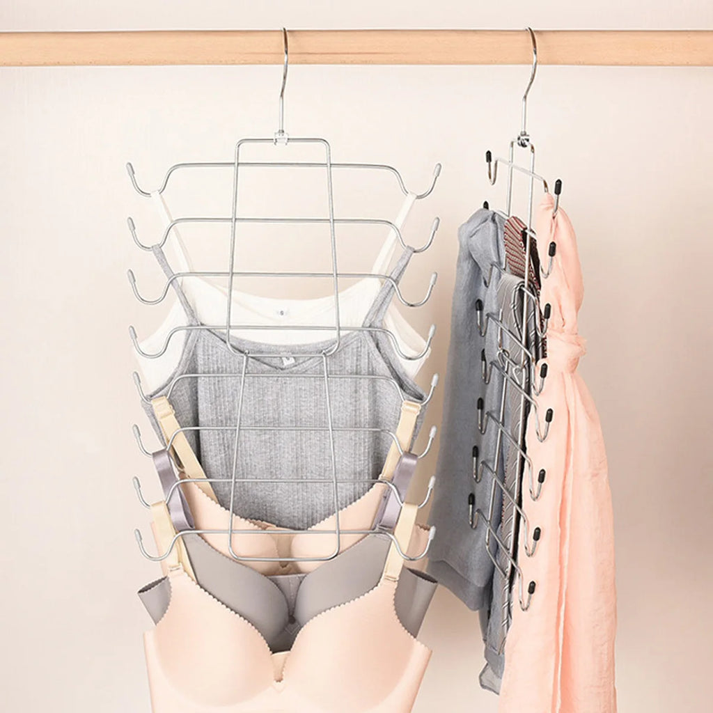 Metal Underwear Hanger with Multiple Layers to save Space, Thick and Seamless Design, Suitable for Tank Tops and Chest Storage