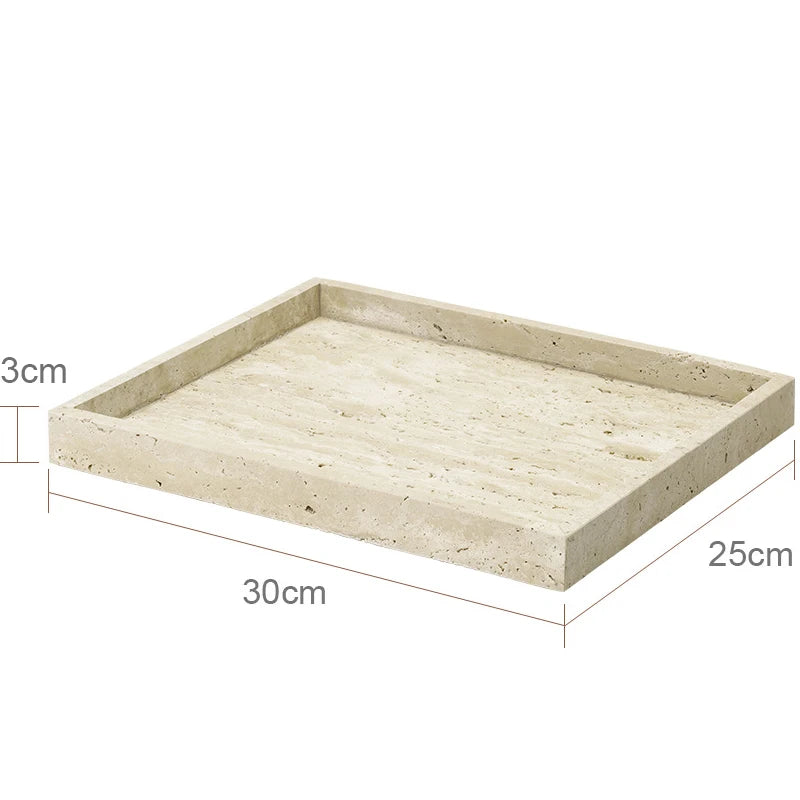 Travertine Bathroom Set Luxury Soap Dish Soap Dispenser Tissue Box Vanity Tray Bathroom Accessories Set