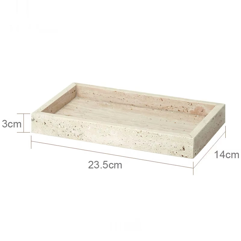 Travertine Bathroom Set Luxury Soap Dish Soap Dispenser Tissue Box Vanity Tray Bathroom Accessories Set