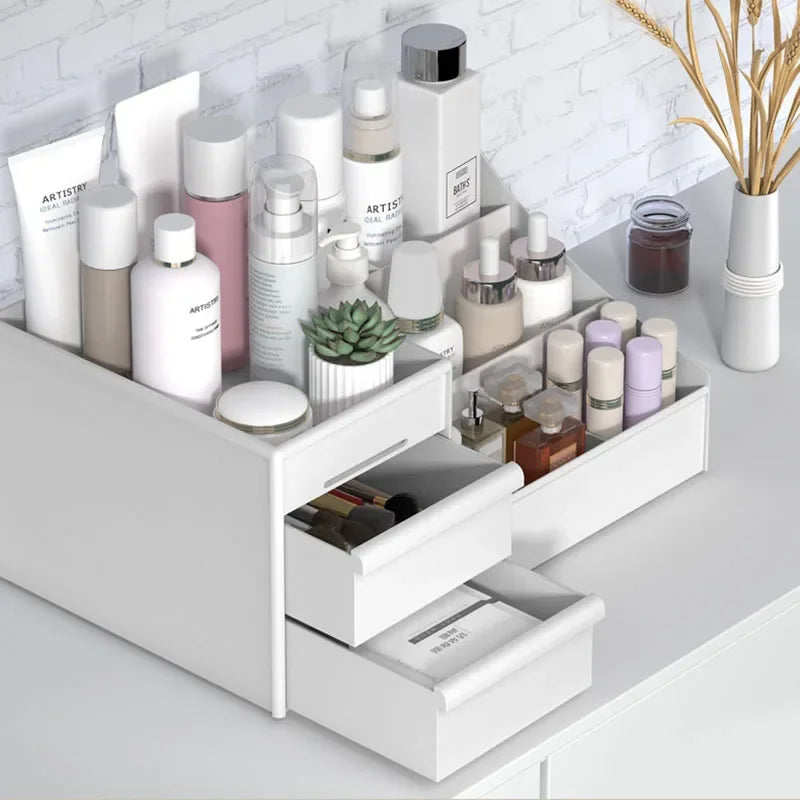 Drawer-Type Cosmetics Storage Box save Space Skin Care Products Desktop Dormitory Desk Dressing Table Desktop Stationery Box