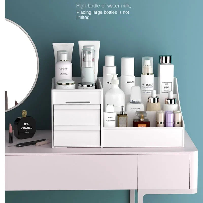 Drawer-Type Cosmetics Storage Box save Space Skin Care Products Desktop Dormitory Desk Dressing Table Desktop Stationery Box