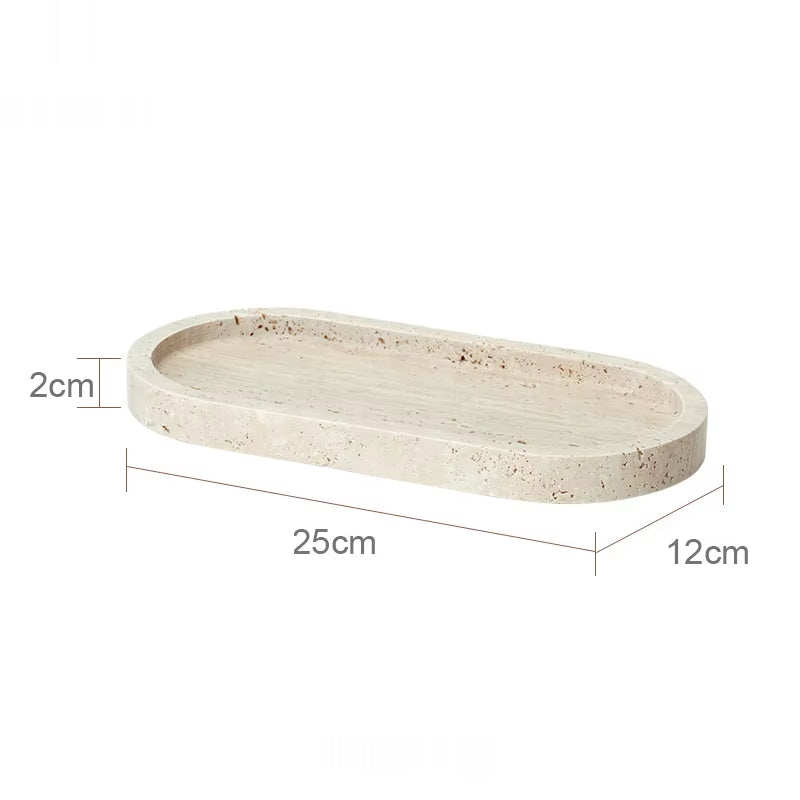 Travertine Bathroom Set Luxury Soap Dish Soap Dispenser Tissue Box Vanity Tray Bathroom Accessories Set