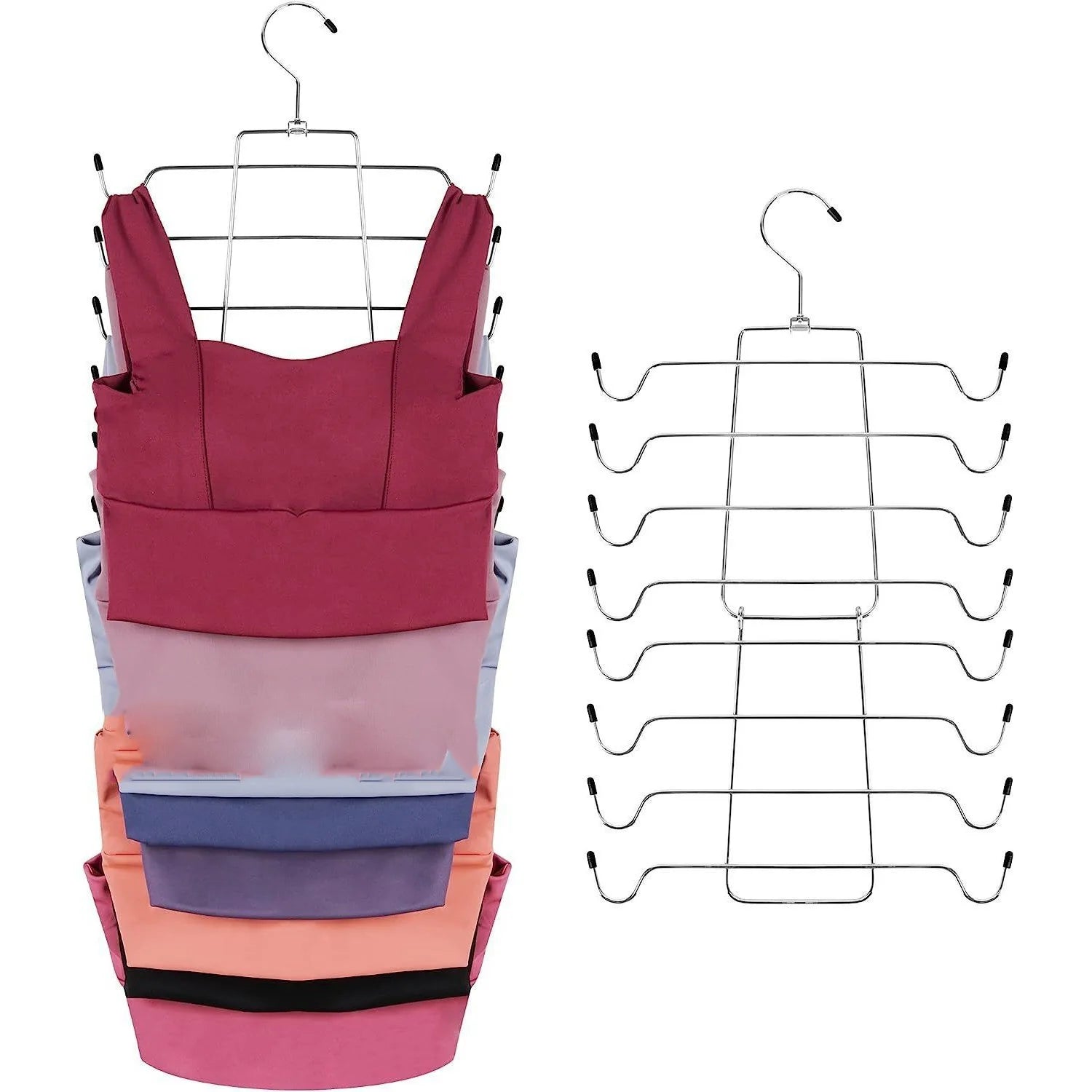 Metal Underwear Hanger with Multiple Layers to save Space, Thick and Seamless Design, Suitable for Tank Tops and Chest Storage
