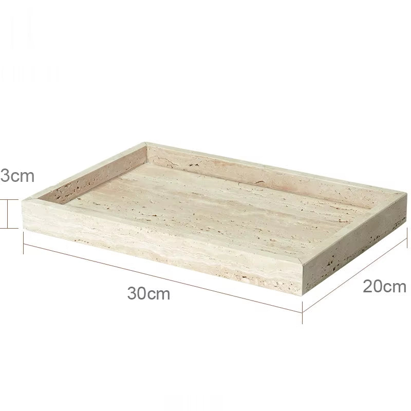 Travertine Bathroom Set Luxury Soap Dish Soap Dispenser Tissue Box Vanity Tray Bathroom Accessories Set