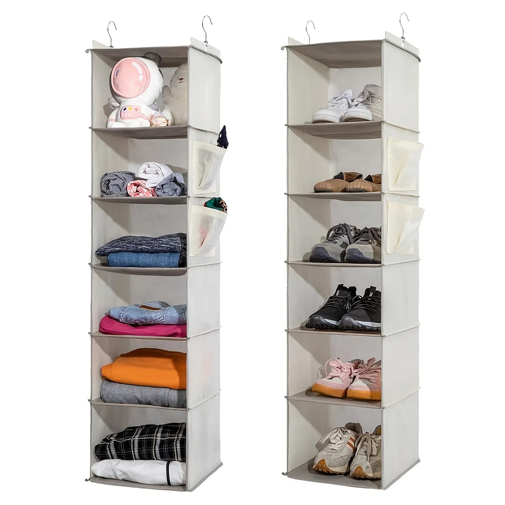 Hanging Storage Bag Non-Woven Underwear Clothes Multi-Layer Storage Bag Wardrobe Durable and Washable Hanging Storage Bag