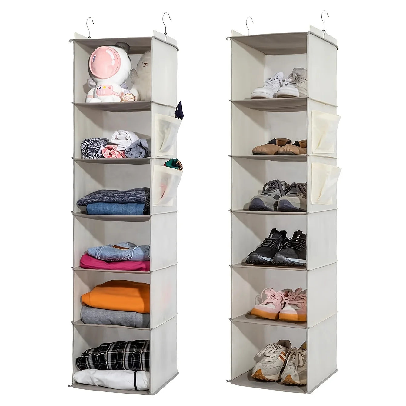 Hanging Storage Bag Non-Woven Underwear Clothes Multi-Layer Storage Bag Wardrobe Durable and Washable Hanging Storage Bag