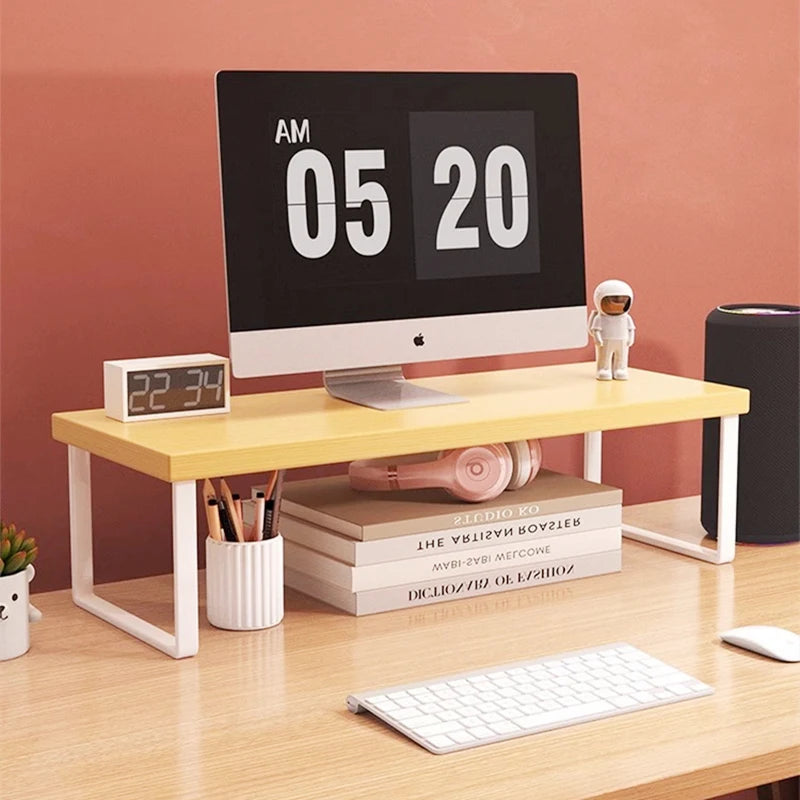 30/40/50Cm Monitor Raised Shelf Office Laptop Bracket Desktop Computer Stand Desktop Rack Home Storage Holders Organizer