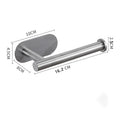 Stainless steel paper towel holder wall-mounted with no drilling holding a roll.