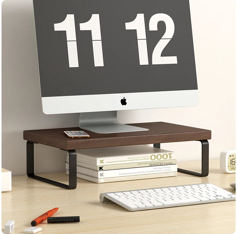 30/40/50Cm Monitor Raised Shelf Office Laptop Bracket Desktop Computer Stand Desktop Rack Home Storage Holders Organizer