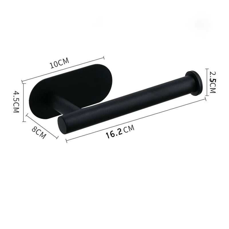 Stainless Steel Paper Towel Holder for Bathroom Kitchen No Punch Wall Mount Tissue Towel Roll Self Adhesive Toilet Storage Rack