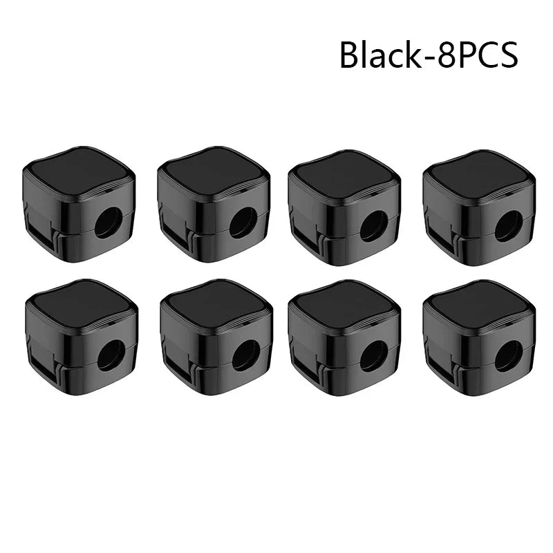 6Pcs PVC Magnetic Cord Organizer Clips - Strong Adhesive, No-Drill Cable Holders for Desk & Home Office Wire Management, Multi-U