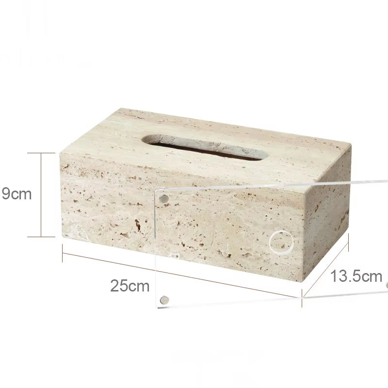 Travertine Bathroom Set Luxury Soap Dish Soap Dispenser Tissue Box Vanity Tray Bathroom Accessories Set