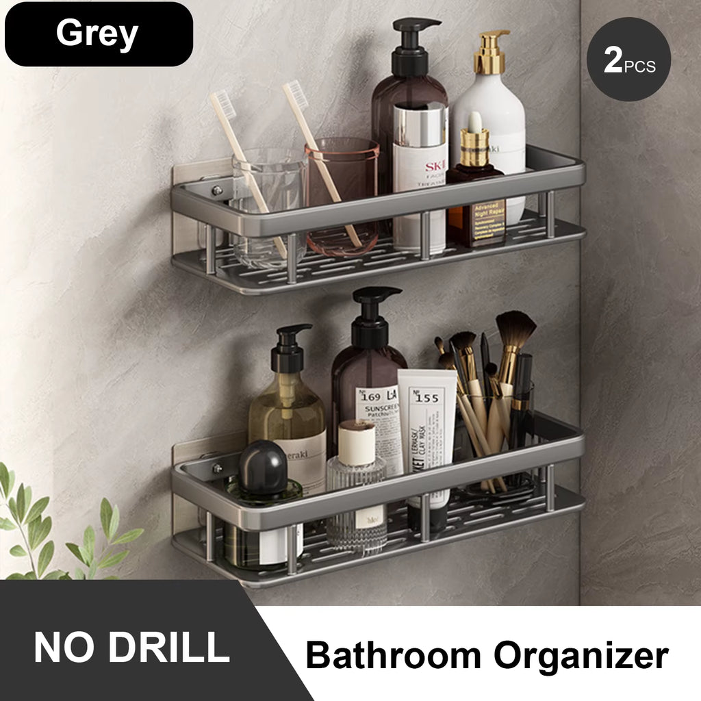 Bathroom Storage Rack Stainless Steel anti Rust Storage Shower Rack Suction Cup Storage Rack Household Storage Appliances
