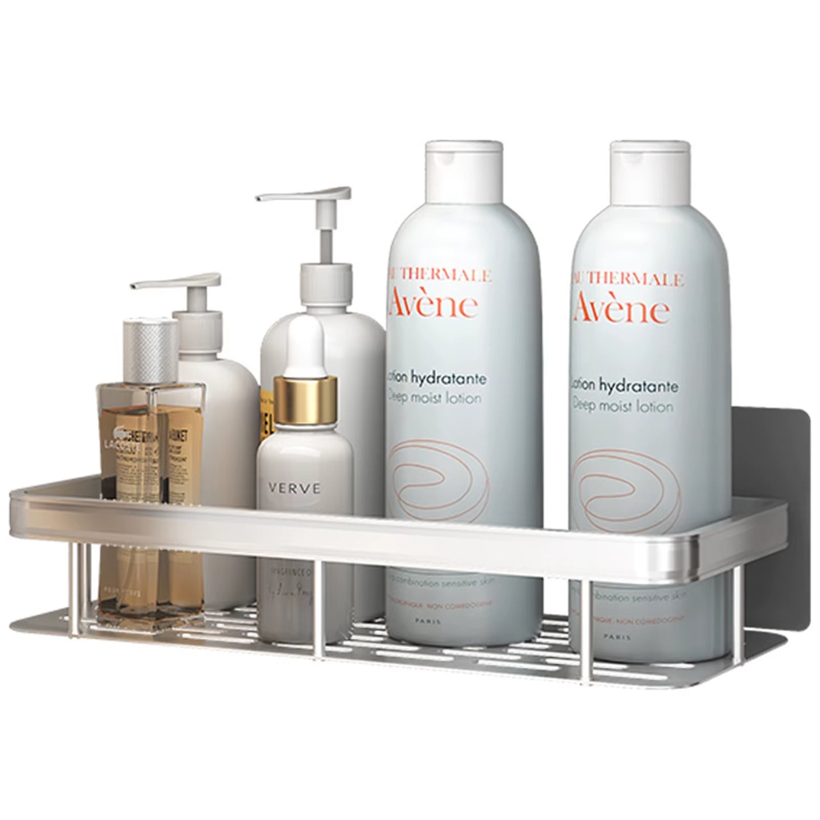 Bathroom Storage Rack Stainless Steel anti Rust Storage Shower Rack Suction Cup Storage Rack Household Storage Appliances