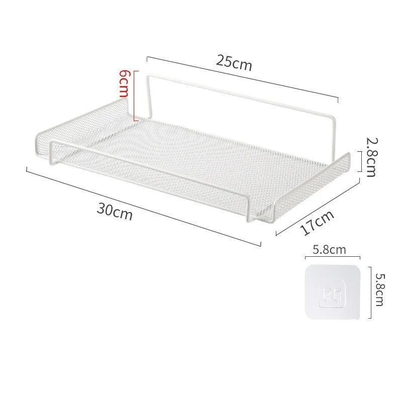 No Drill under Desk Cable Management Tray Steel Wire Organizer Rack Cable Storage Shelf