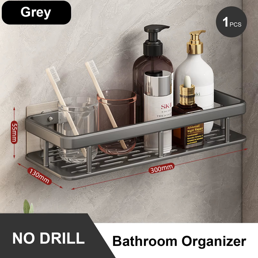 Bathroom Storage Rack Stainless Steel anti Rust Storage Shower Rack Suction Cup Storage Rack Household Storage Appliances