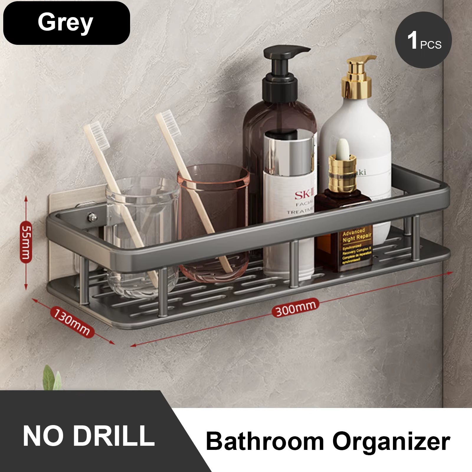 Bathroom Storage Rack Stainless Steel anti Rust Storage Shower Rack Suction Cup Storage Rack Household Storage Appliances