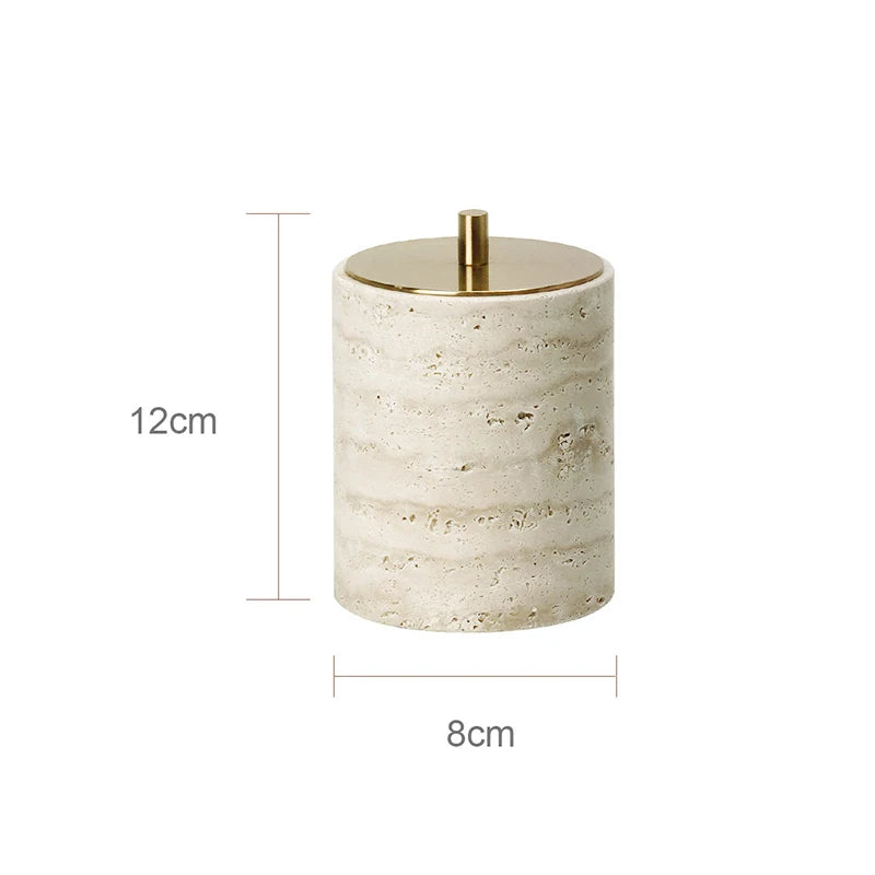 Travertine Bathroom Set Luxury Soap Dish Soap Dispenser Tissue Box Vanity Tray Bathroom Accessories Set