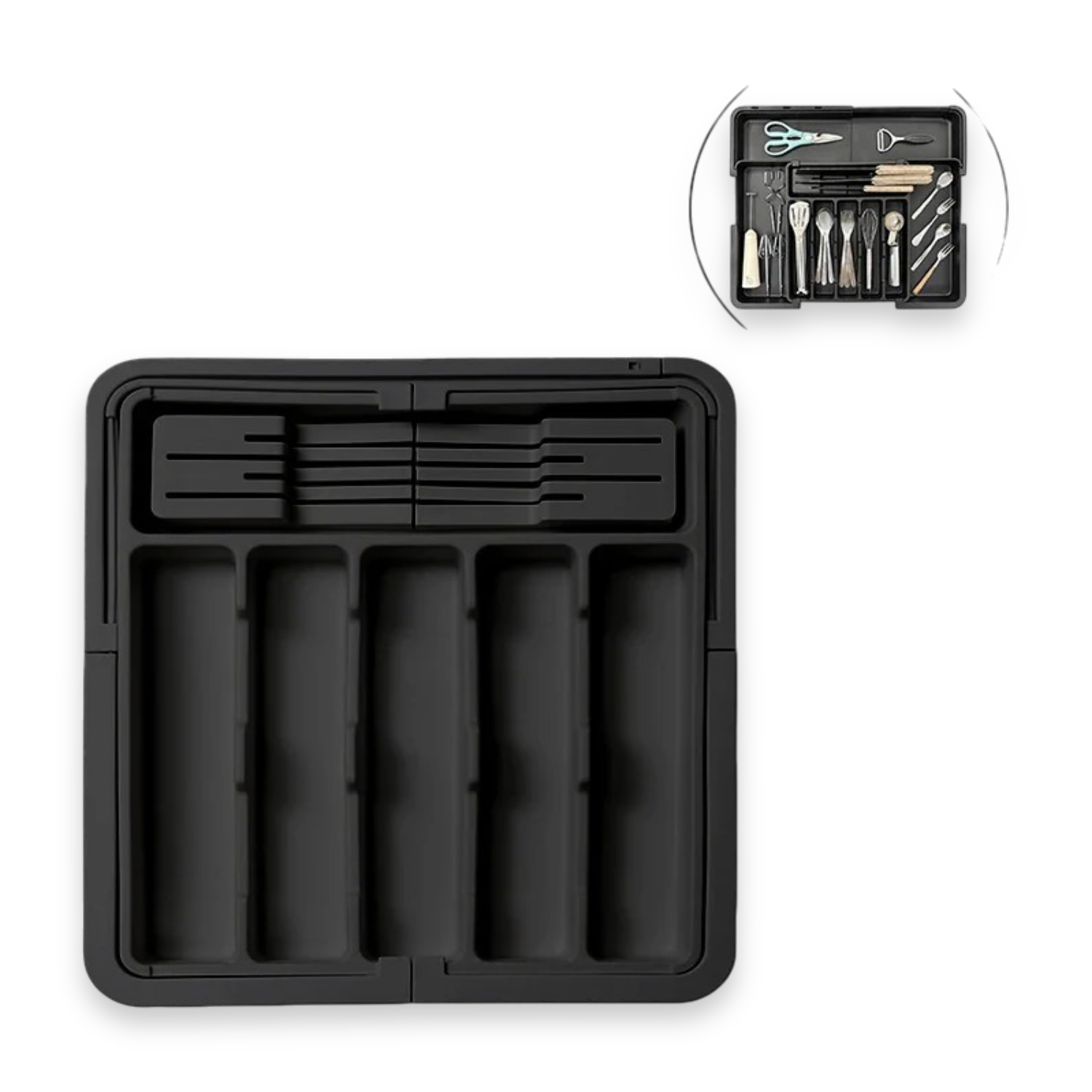 Expandable Cutlery Tray Drawer Organizer for Silverware