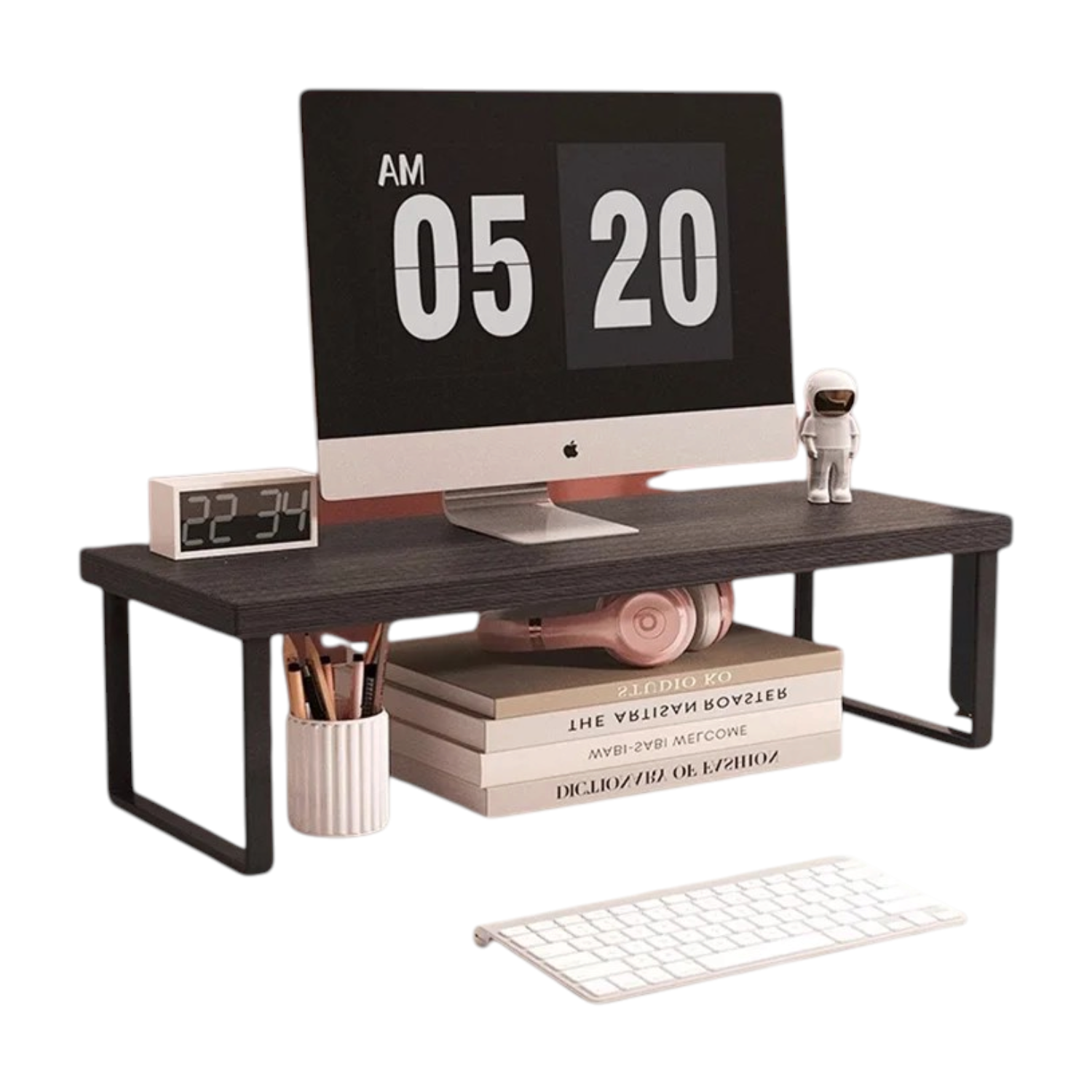 Monitor Stand Riser Desktop Shelf With Storage Drawers