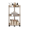 Multi-Layer Bathroom Storage Cart Rolling Corner Trolley