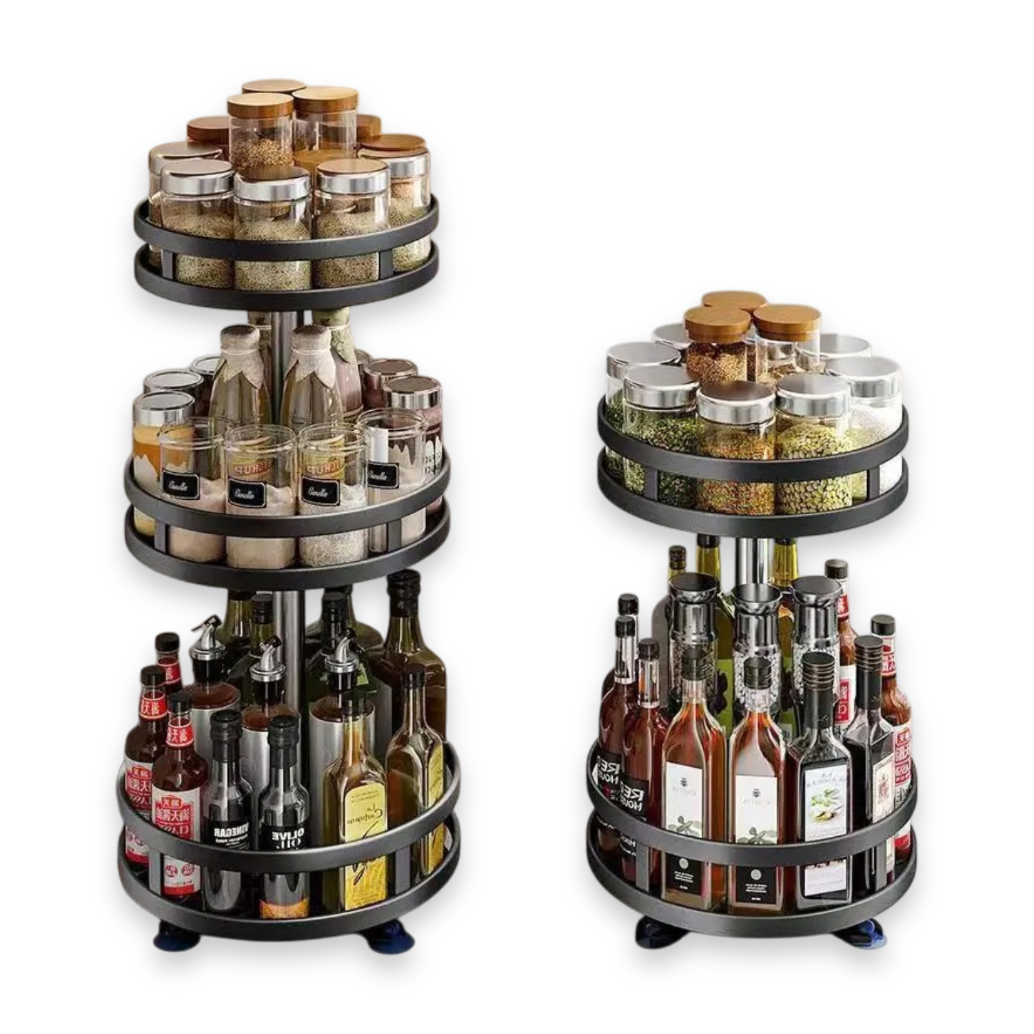 Rotating Spice Rack Turntable Organizer for Kitchen