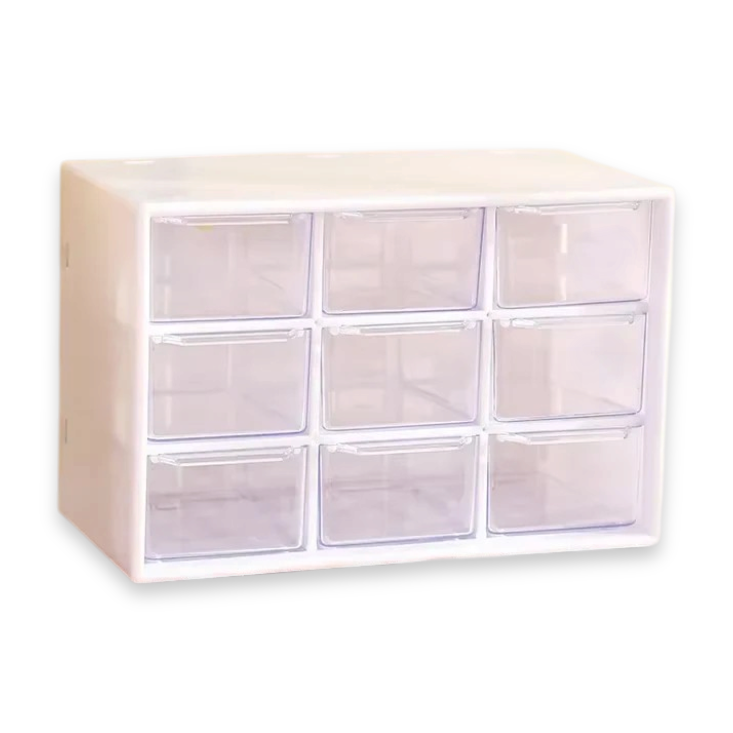 9-Grid Desk Drawer Organizer Clear Storage Box